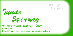 tunde szirmay business card